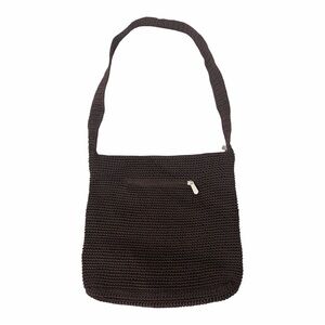 The Sak Original Classic Crochet Shoulder Bag Dark Brown Y2K Boho Purse EUC
